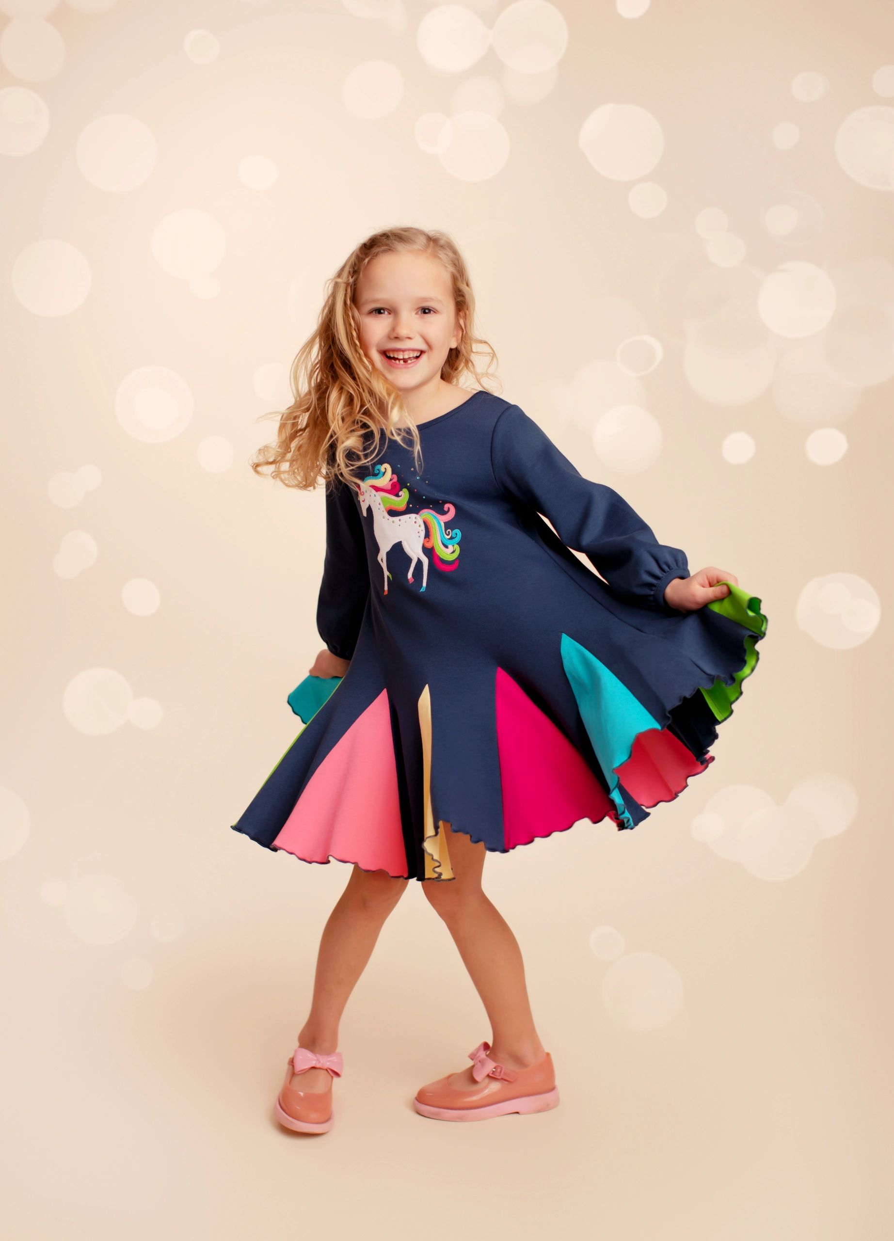 Lemon Loves Lime Baby Girls True Red Dress - Lil Sugar & Spice Gingerbread main image 1